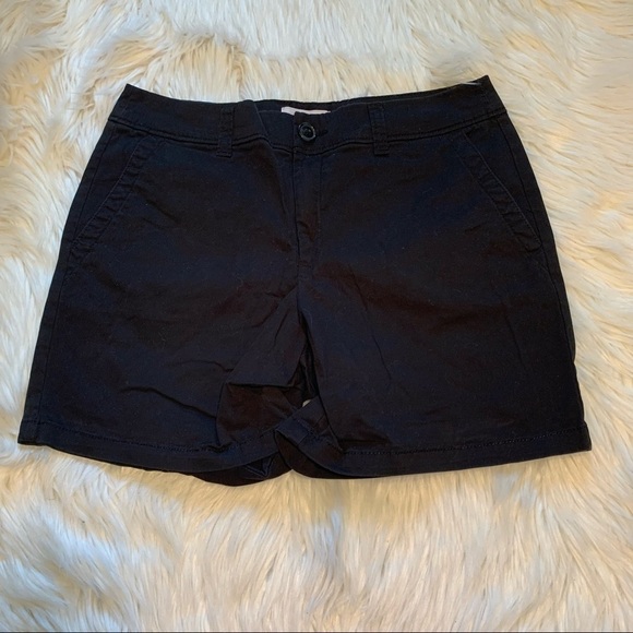 Liz Claiborne Chino Shorts Black Tall - Picture 2 of 10